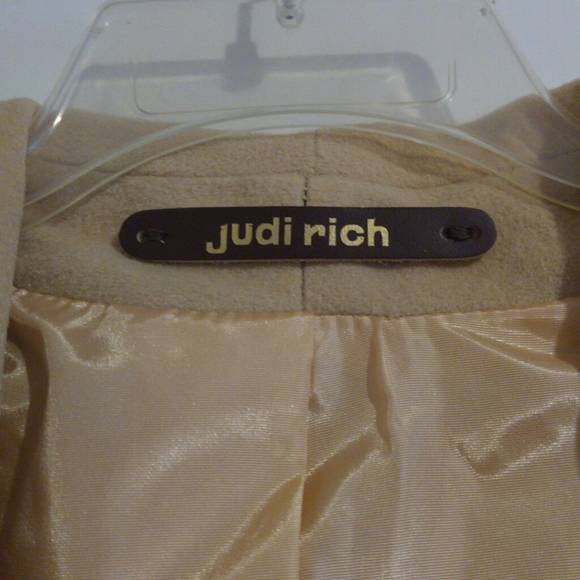 Vintage 70s Judi Rich Cream/Khaki Coat Open Front Union Tag Blazer Size Medium - Picture 2 of 4